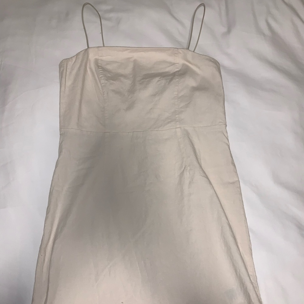 Urban Outfitters ivory zip dress